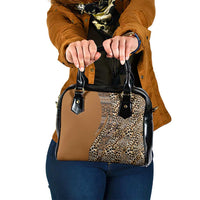 Africa Leopard Mix Native Tribal Pattern Shoulder Handbag