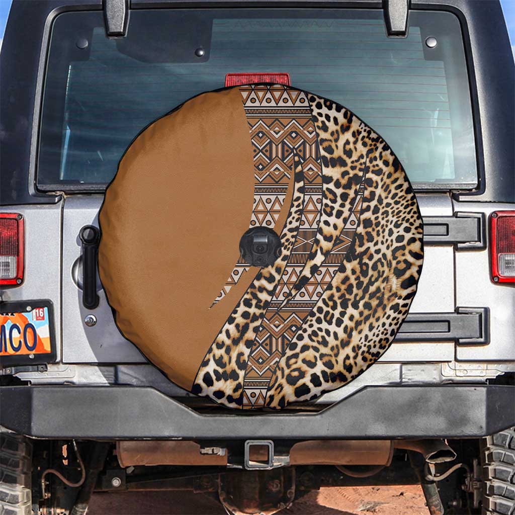 Africa Leopard Mix Native Tribal Pattern Spare Tire Cover - Wonder Print Shop