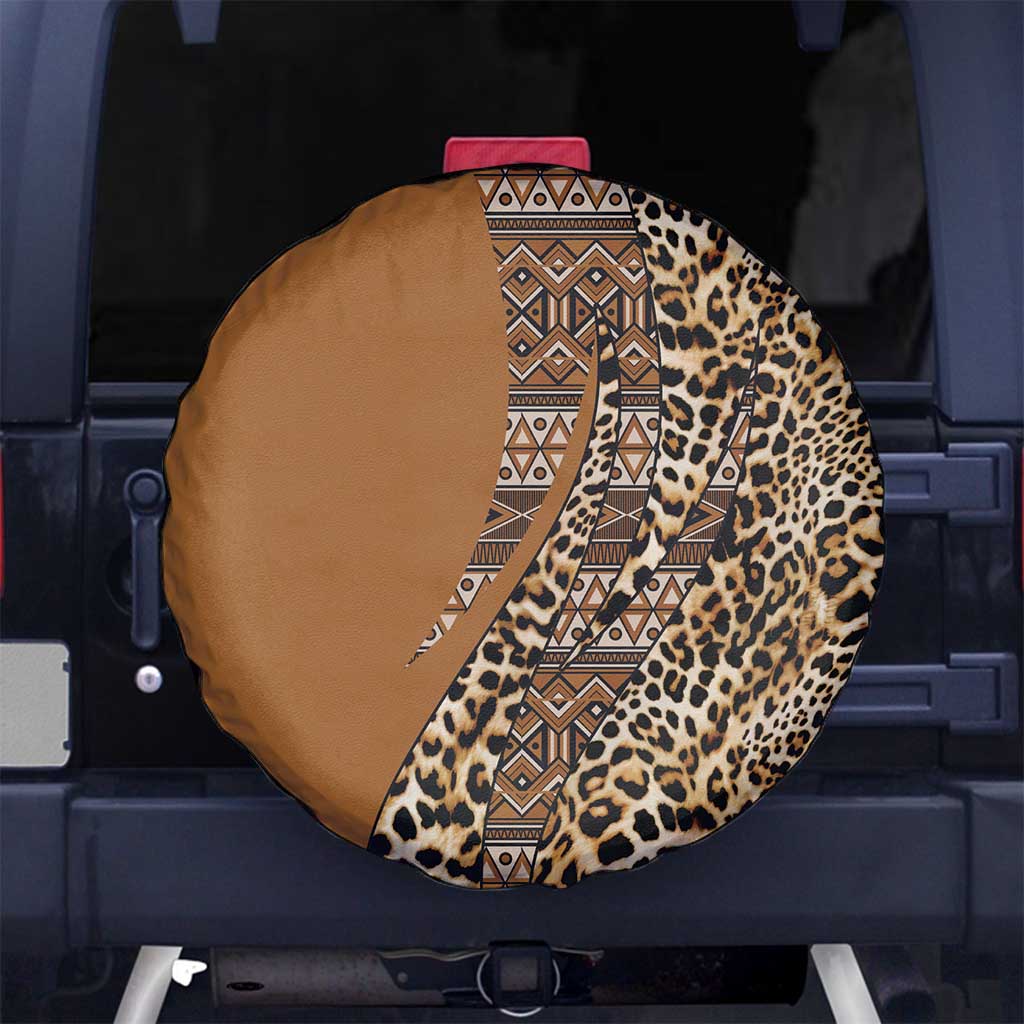 Africa Leopard Mix Native Tribal Pattern Spare Tire Cover - Wonder Print Shop