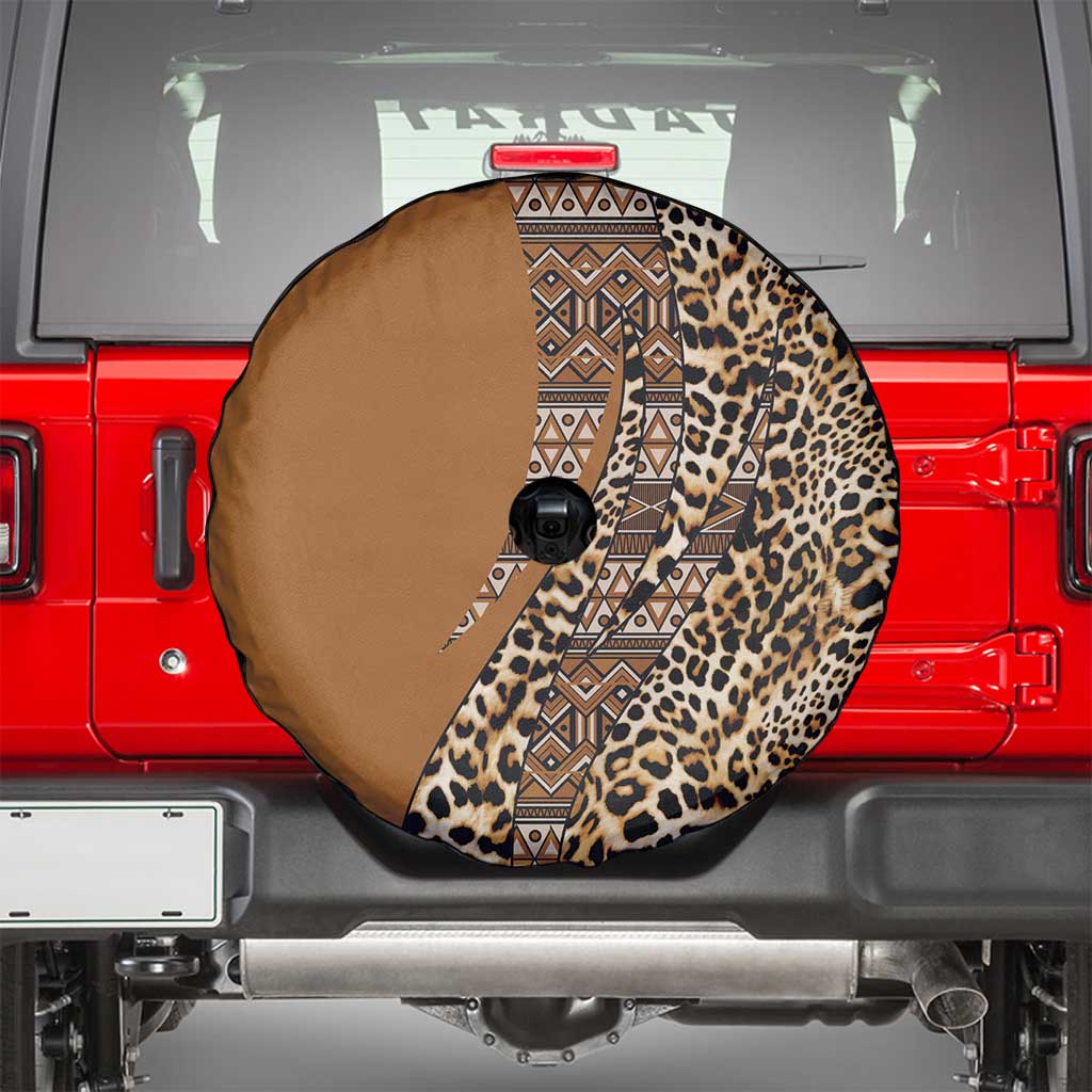 Africa Leopard Mix Native Tribal Pattern Spare Tire Cover - Wonder Print Shop