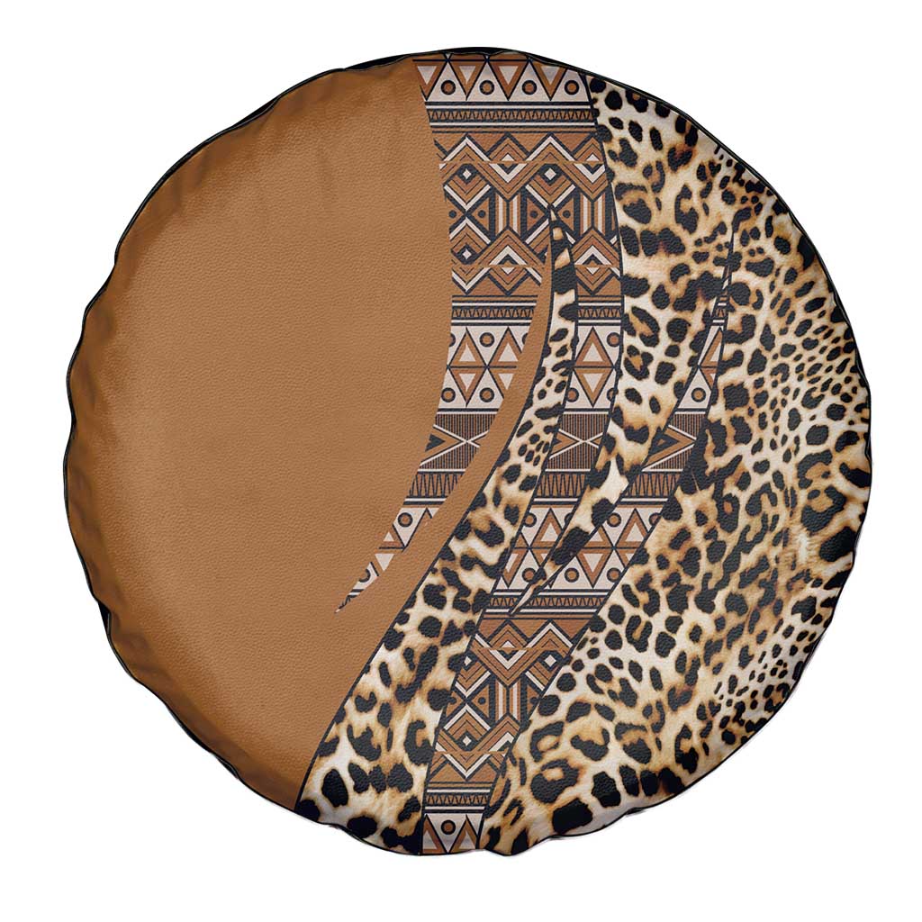 Africa Leopard Mix Native Tribal Pattern Spare Tire Cover - Wonder Print Shop