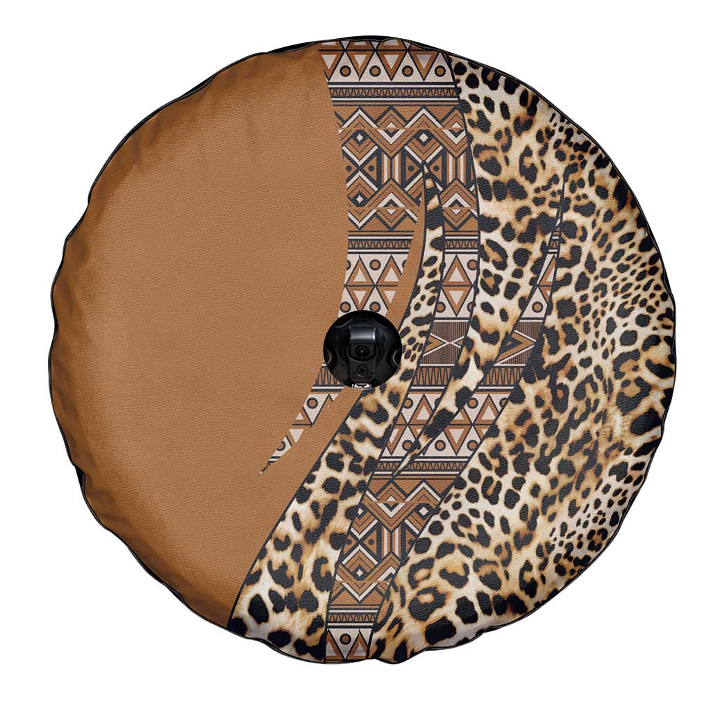 Africa Leopard Mix Native Tribal Pattern Spare Tire Cover - Wonder Print Shop