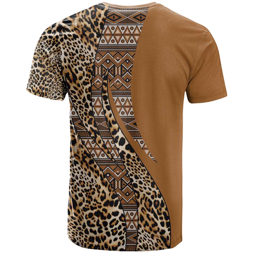Africa Leopard Mix Native Tribal Pattern T Shirt - Wonder Print Shop