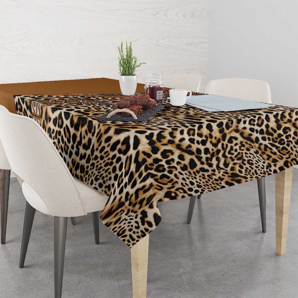 Africa Leopard Mix Native Tribal Pattern Tablecloth - Wonder Print Shop