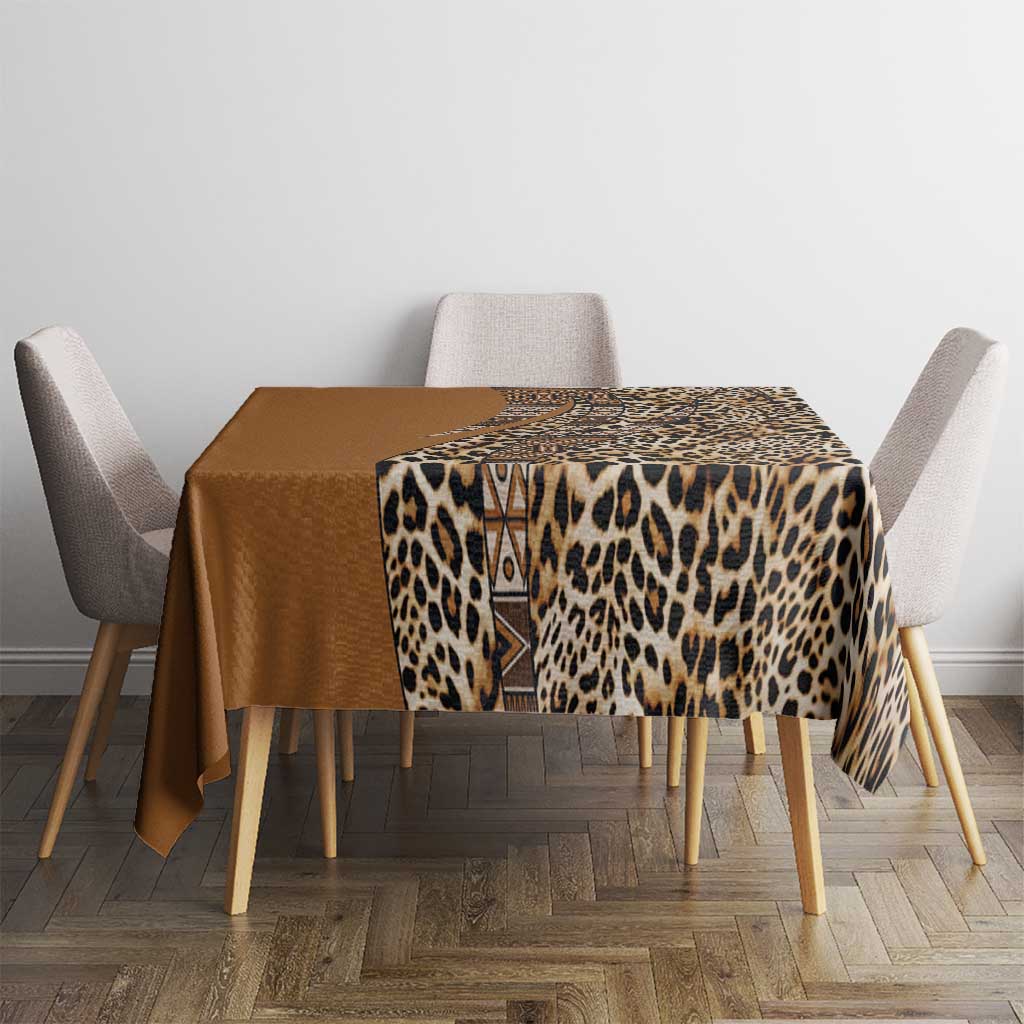 Africa Leopard Mix Native Tribal Pattern Tablecloth - Wonder Print Shop