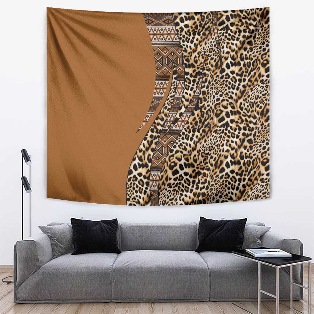 Africa Leopard Mix Native Tribal Pattern Tapestry - Wonder Print Shop