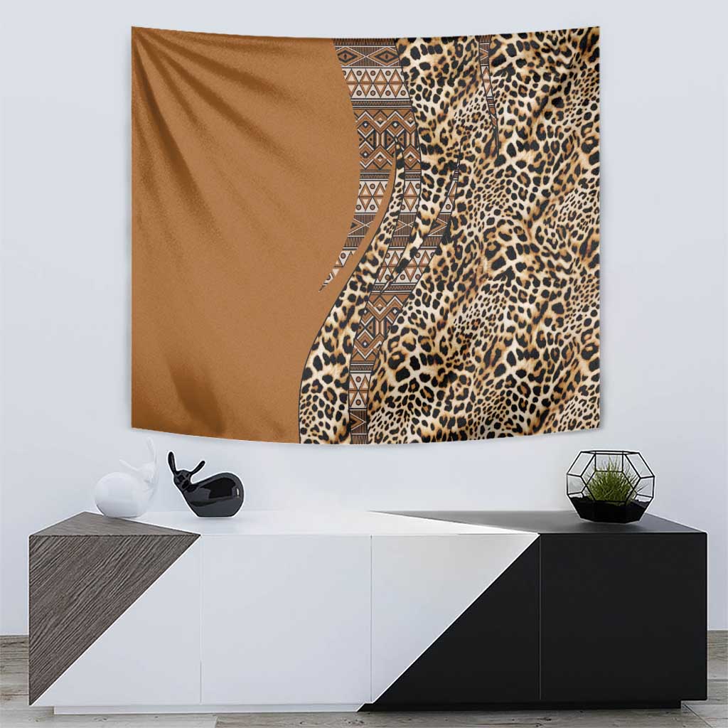 Africa Leopard Mix Native Tribal Pattern Tapestry - Wonder Print Shop