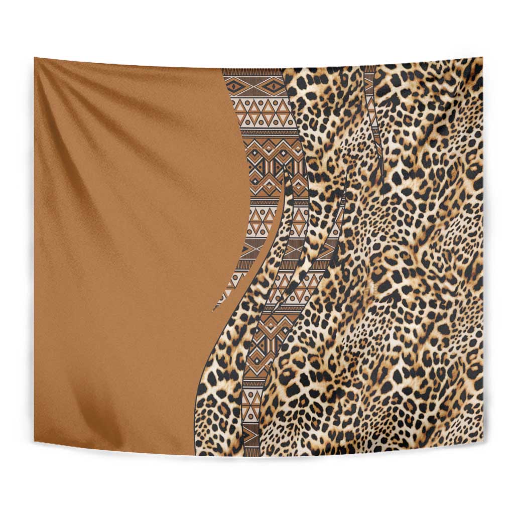 Africa Leopard Mix Native Tribal Pattern Tapestry - Wonder Print Shop