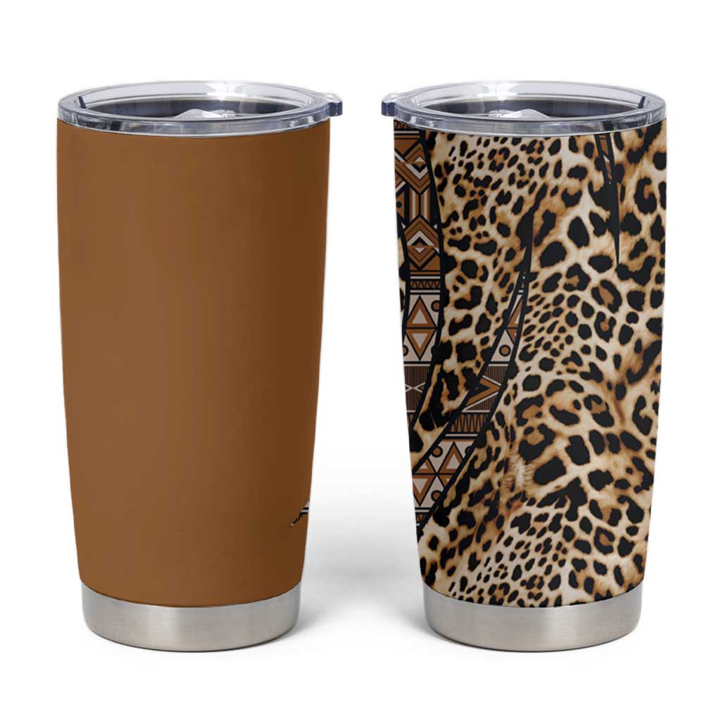 Africa Leopard Mix Native Tribal Pattern Tumbler Cup - Wonder Print Shop