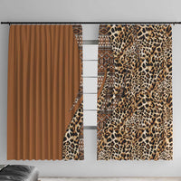 Africa Leopard Mix Native Tribal Pattern Window Curtain - Wonder Print Shop