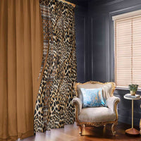 Africa Leopard Mix Native Tribal Pattern Window Curtain - Wonder Print Shop
