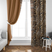 Africa Leopard Mix Native Tribal Pattern Window Curtain - Wonder Print Shop