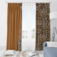 Africa Leopard Mix Native Tribal Pattern Window Curtain - Wonder Print Shop