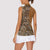 Africa Leopard Mix Native Tribal Pattern Women Sleeveless Polo Shirt - Wonder Print Shop