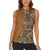 Africa Leopard Mix Native Tribal Pattern Women Sleeveless Polo Shirt - Wonder Print Shop