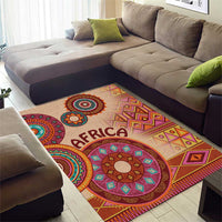 Africa Tribal Traditional Pattern Area Rug Beige Motif LT9 - Wonder Print Shop