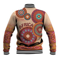 Africa Tribal Traditional Pattern Baseball Jacket Beige Motif LT9 - Wonder Print Shop