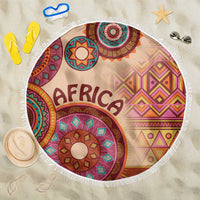 Africa Tribal Traditional Pattern Beach Blanket Beige Motif LT9 - Wonder Print Shop