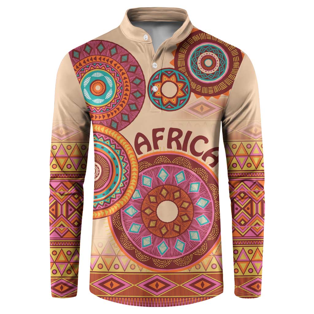 Africa Tribal Traditional Pattern Button Sweatshirt Beige Motif LT9 - Wonder Print Shop