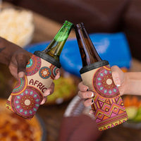 Africa Tribal Traditional Pattern 4 in 1 Can Cooler Tumbler Beige Motif LT9 - Wonder Print Shop