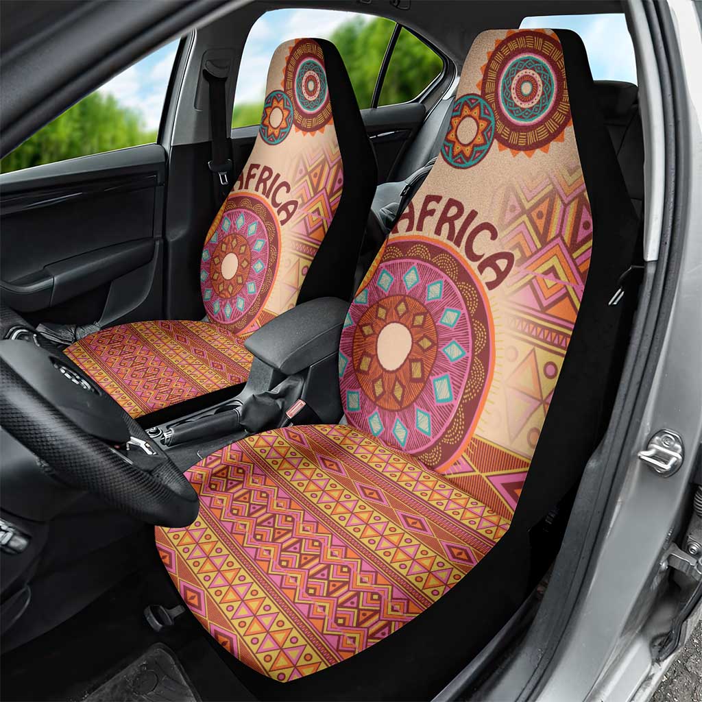 Africa Tribal Traditional Pattern Car Seat Cover Beige Motif LT9 - Wonder Print Shop