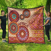 Africa Tribal Traditional Pattern Quilt Beige Motif - Wonder Print Shop
