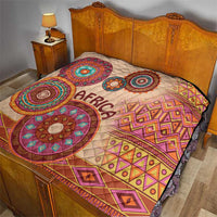 Africa Tribal Traditional Pattern Quilt Beige Motif - Wonder Print Shop