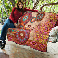 Africa Tribal Traditional Pattern Quilt Beige Motif - Wonder Print Shop