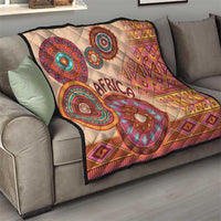 Africa Tribal Traditional Pattern Quilt Beige Motif - Wonder Print Shop