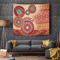 Africa Tribal Traditional Pattern Tapestry Beige Motif - Wonder Print Shop