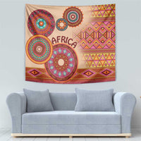 Africa Tribal Traditional Pattern Tapestry Beige Motif - Wonder Print Shop