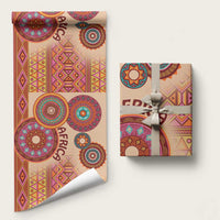 Africa Tribal Traditional Pattern Wrapping Paper Beige Motif - Wonder Print Shop