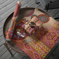 Africa Tribal Traditional Pattern Wrapping Paper Beige Motif - Wonder Print Shop