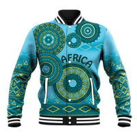 Africa Tribal Traditional Pattern Baseball Jacket Blue Motif LT9 - Wonder Print Shop
