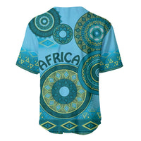 Africa Tribal Traditional Pattern Baseball Jersey Blue Motif LT9 - Wonder Print Shop