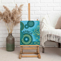 Africa Tribal Traditional Pattern Canvas Wall Art Blue Motif LT9 - Wonder Print Shop