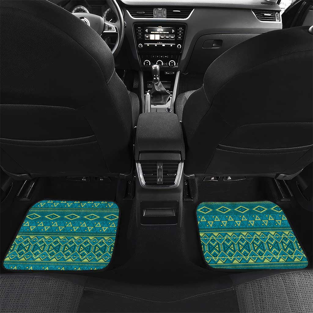 Africa Tribal Traditional Pattern Car Mats Blue Motif LT9 - Wonder Print Shop