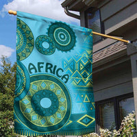 Africa Tribal Traditional Pattern Garden Flag Blue Motif - Wonder Print Shop