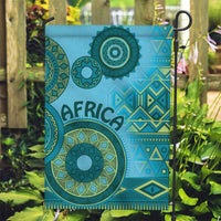 Africa Tribal Traditional Pattern Garden Flag Blue Motif - Wonder Print Shop