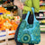 Africa Tribal Traditional Pattern Grocery Bag Blue Motif
