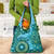 Africa Tribal Traditional Pattern Grocery Bag Blue Motif