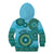 Africa Tribal Traditional Pattern Kid Hoodie Blue Motif - Wonder Print Shop