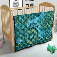 Africa Tribal Traditional Pattern Quilt Blue Motif - Wonder Print Shop