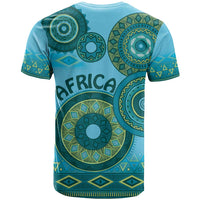 Africa Tribal Traditional Pattern T Shirt Blue Motif - Wonder Print Shop
