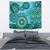 Africa Tribal Traditional Pattern Tapestry Blue Motif - Wonder Print Shop