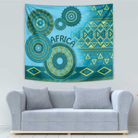 Africa Tribal Traditional Pattern Tapestry Blue Motif - Wonder Print Shop