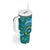 Africa Tribal Traditional Pattern Tumbler With Handle Blue Motif - Wonder Print Shop