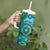 Africa Tribal Traditional Pattern Tumbler With Handle Blue Motif - Wonder Print Shop