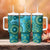 Africa Tribal Traditional Pattern Tumbler With Handle Blue Motif - Wonder Print Shop