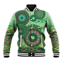 Africa Tribal Traditional Pattern Baseball Jacket Green Motif LT9 - Wonder Print Shop